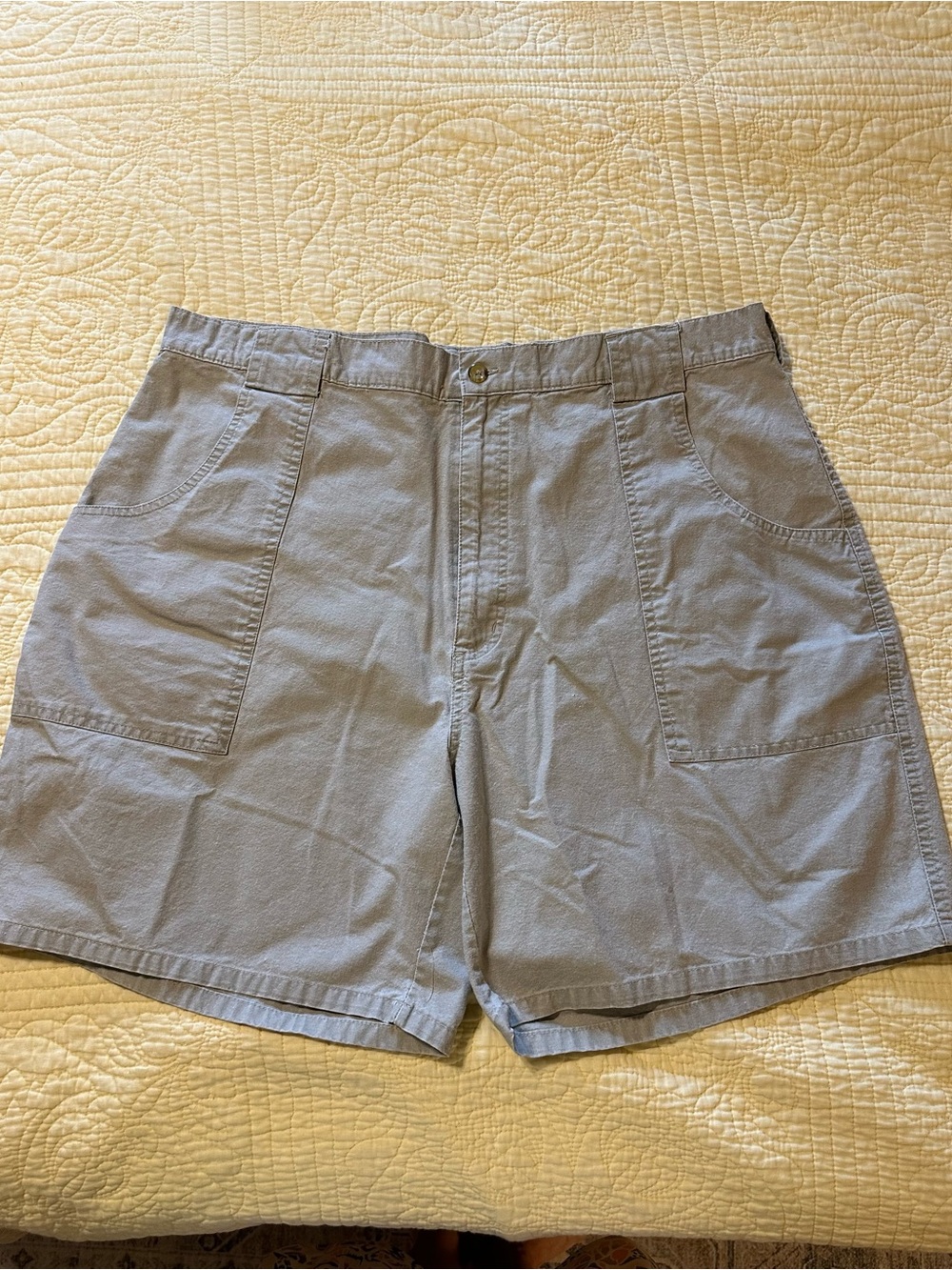 Men's Casual Cotton Shorts Khaki Size 38